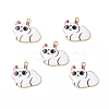 Alloy Enamel Pendants ENAM-M046-11G-G-3