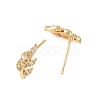 SHEGRACE Brass Micro Pave Cubic Zirconia Stud Earrings XGRQ4N841-719G-2