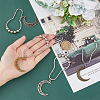 1 Set Iron Shower Curtain Rings HJEW-FH0001-45-3