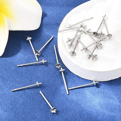 Tarnish Resistant 304 Stainless Steel Stud Earring Findings STAS-Q036-1-1