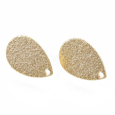 Brass Stud Earring Findings KK-N186-62G-1