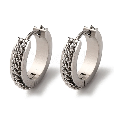 304 Stainless Steel Hoop Earrings EJEW-D331-16P-1