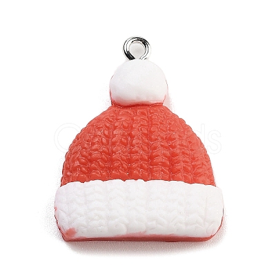 Christmas Theme Opaque Resin Pendants RESI-F054-A06-1