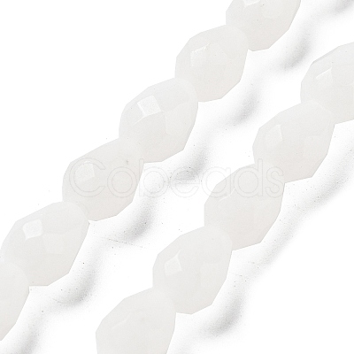Natural White Jade Beads Strands G-P520-B14-01-1