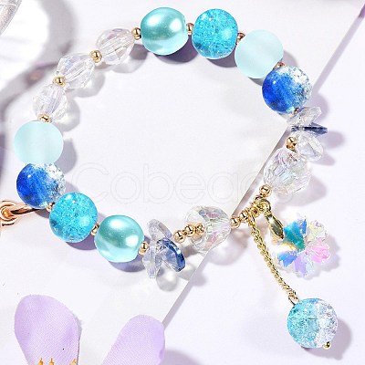 100Pcs Transparent Glass Beads Strands GLAA-CJ0002-06-1