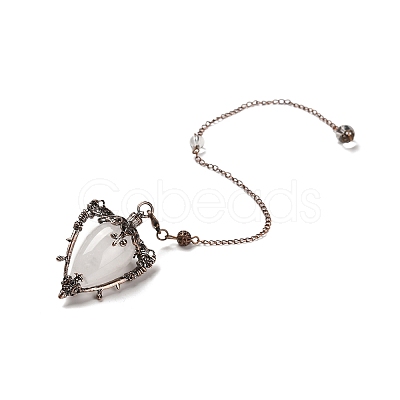 Natural Quartz Crystal Triangle Dowsing Pendulum Pendants G-G022-01R-08-1