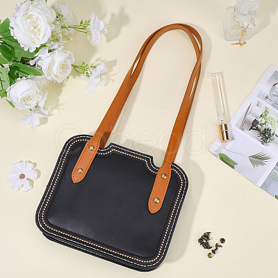 2Pcs Imitation Leather Bag Strap PURS-CL0001-08A-1