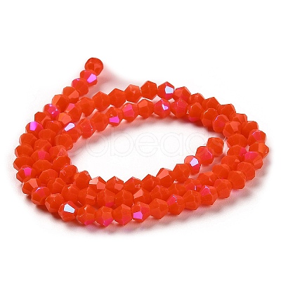 Opaque Solid Color Imitation Jade Glass Beads Strands EGLA-A039-P4mm-L03-1