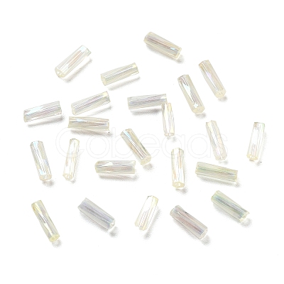 10G Ceylon Glass Twist Bugle Beads SEED-L012-01B-1