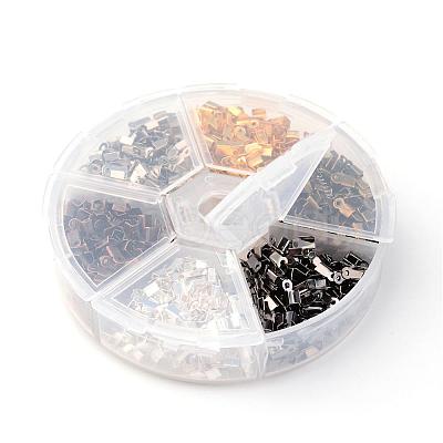 1 Box 1380PCS 6 Colors Iron Folding Crimp Ends IFIN-JP0008-01-1