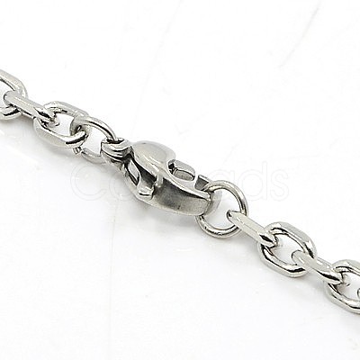 Tarnish Resistant 304 Stainless Steel Necklaces LS-NJEW-F027-40-3.5mm-1