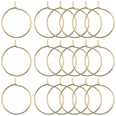 150Pcs 316 Surgical Stainless Steel Hoop Earring Findings STAS-SC0007-18-1