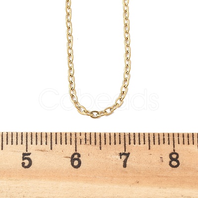 304 Stainless Steel Cable Chain Necklace X-STAS-T040-PJ205-40-1