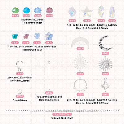 DIY Star Moon Suncatcher Making Kits DIY-TA0013-80-1