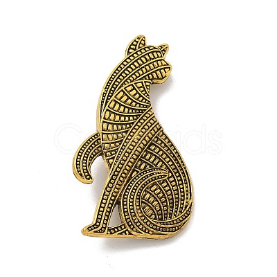 Persian Cat Alloy Brooches JEWB-Q004-03AG-1