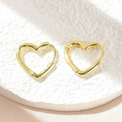 Brass Huggie Hoop Earrings EJEW-C502-09G-1
