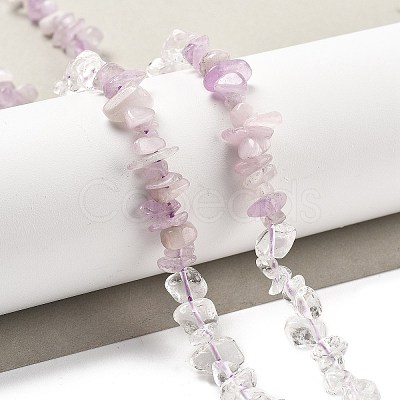 Natural Quartz Crystal & Kunzite Beads Strands G-L610-A25-01-1