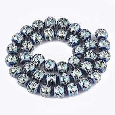 Electroplate Glass Beads Strands X-EGLA-S177-10A-04-1