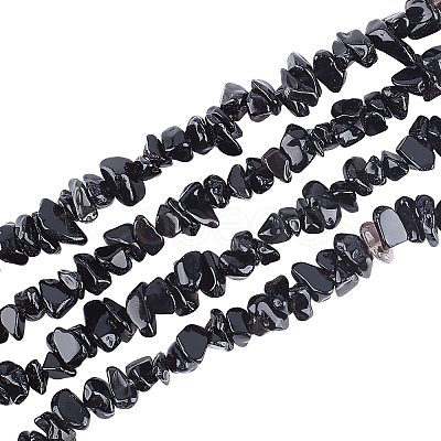 ARRICRAFT Natural Obsidian Chip Beads Strands G-AR0003-05-1