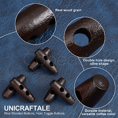 Rice Wooden Buttons BUTT-WH0020-14-1