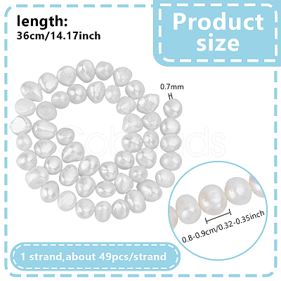 1 Strand Natural Cultured Freshwater Pearl Beads Strands SSHEL-HY0001-07-1