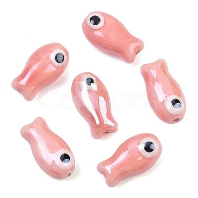 Handmade Porcelain Beads PORC-WH0019-02B-1