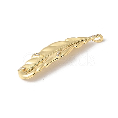 Brass Micro Pave Cubic Zirconia Pendants KK-P290-42G-1