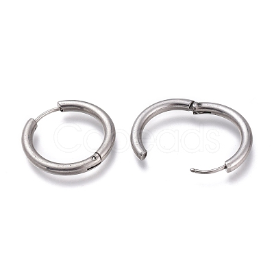 Tarnish Resistant 201 Stainless Steel Huggie Hoop Earrings EJEW-O095-05-06-1