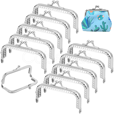 10Pcs Iron Kiss Lock Purse Frames FIND-BBC0005-18-1