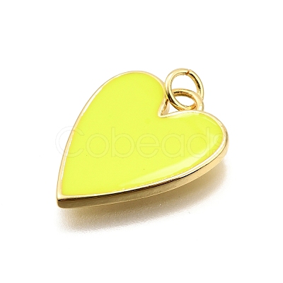 Brass Enamel Pendants KK-K401-14G-1