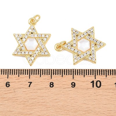 Brass Micro Pave Clear Cubic Zirconia Pendants KK-C170-10B-G-1