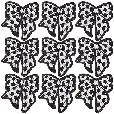 9Pcs Polyester Embroider Thread Iron on/Sew On Patches PATC-CY0001-62-1