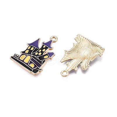 Halloween Theme Rack Plating Alloy Enamel Pendants X1-ENAM-N056-393B-KCG-1