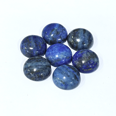 Dyed Natural Lapis Lazuli Gemstone Dome/Half Round Cabochons X-G-J330-06-20mm-1
