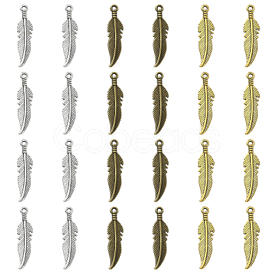 30Pcs 3 Colors Alloy Pendants FEAT-CJ0001-01-1
