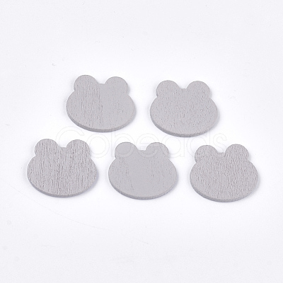 Painted Poplar Wood Cabochons WOOD-T021-33C-1