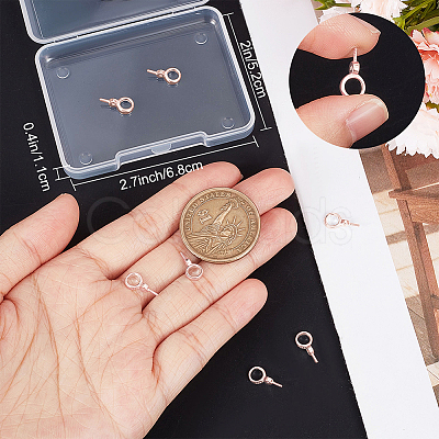 10Pcs 925 Sterling Silver Screw Eye Peg Bails STER-BBC0008-51RG-1