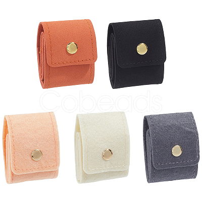 5Pcs 5 Styles PU Leather Jewelry Rolls ABAG-CL0001-69-1