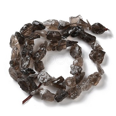 Raw Rough Natural Smoky Quartz Beads Strands G-B065-C17-1