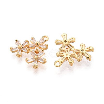 Brass Micro Pave Cubic Zirconia Pendants KK-N263-43G-1