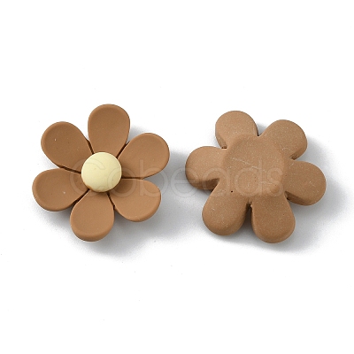 Opaque Resin Cabochons RESI-WH0026-75C-06-1