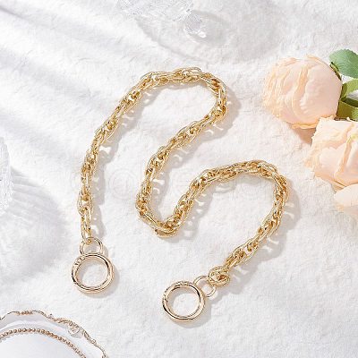2Pcs 2 Styles Aluminium Textured Rope Chain Bag Decorative Chains FIND-JF00161-1