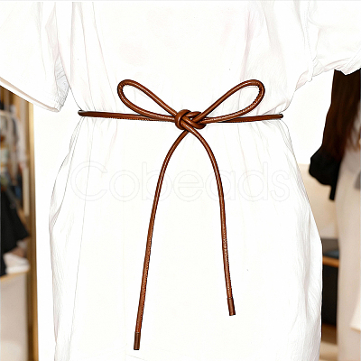 Round PU Leather Cord Tie Knot Belts for Dress DIY-WH20007-802B-04-1