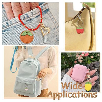 10Pcs 5 Styles Fruit Series Microfiber Leather Pendants FIND-CJ0005-21-1