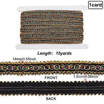 15 Yards Filigree Polyester Ribbon OCOR-WR0001-04-1
