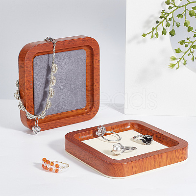 Square Wood Jewelry Plate AJEW-WH0401-71A-1