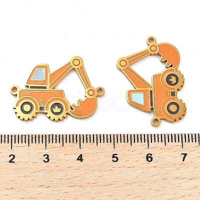304 Stainless Steel Enamel Connector Charms STAS-L022-018G-01-1