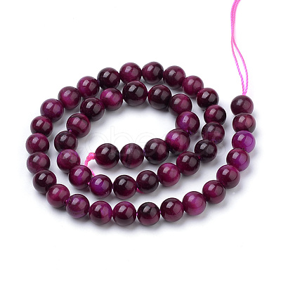 Natural Tiger Eye Beads Strands G-S259-03D-8mm-1