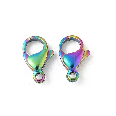 304 Stainless Steel Lobster Claw Clasps STAS-T065-12mm-34RC-1
