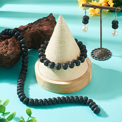 1 Strand Natural Lava Rock Beads Strands G-TA0003-44C-1
